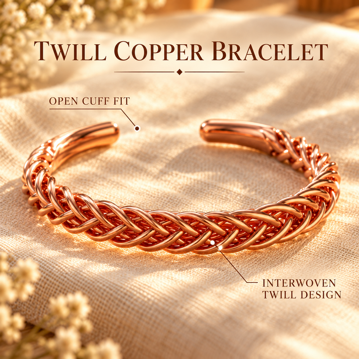 Patricia's Twill Copper Bracelet