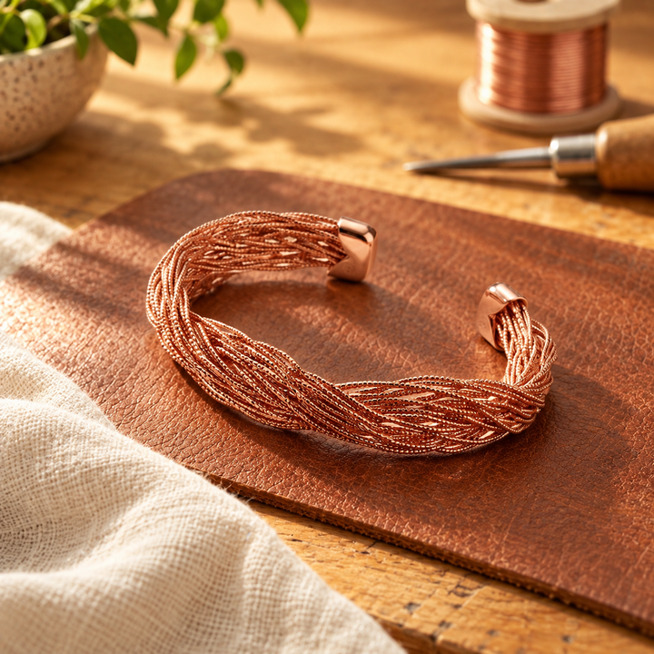 Patricia's Tress Copper Bracelet