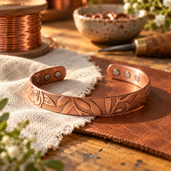 Patricia's Fern Copper Bracelet