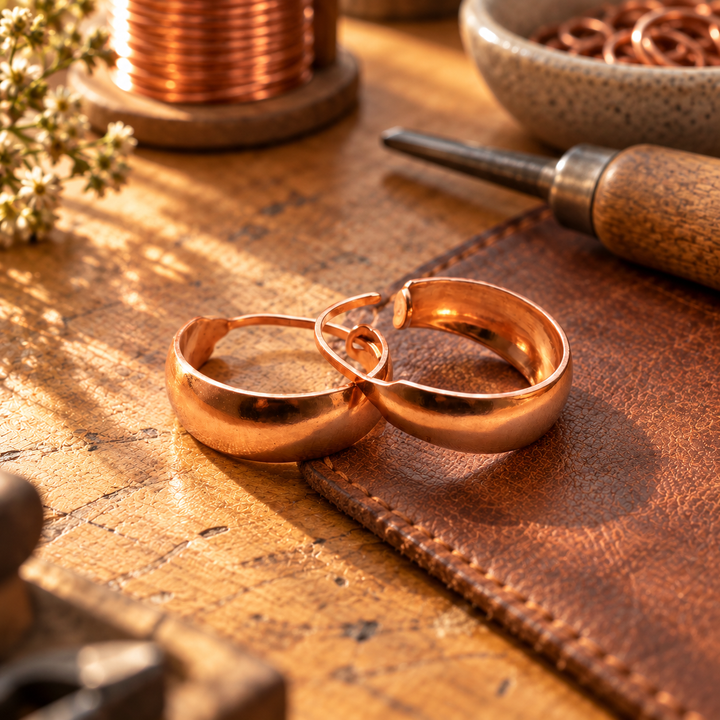 Patricia's Bulge Copper Earrings