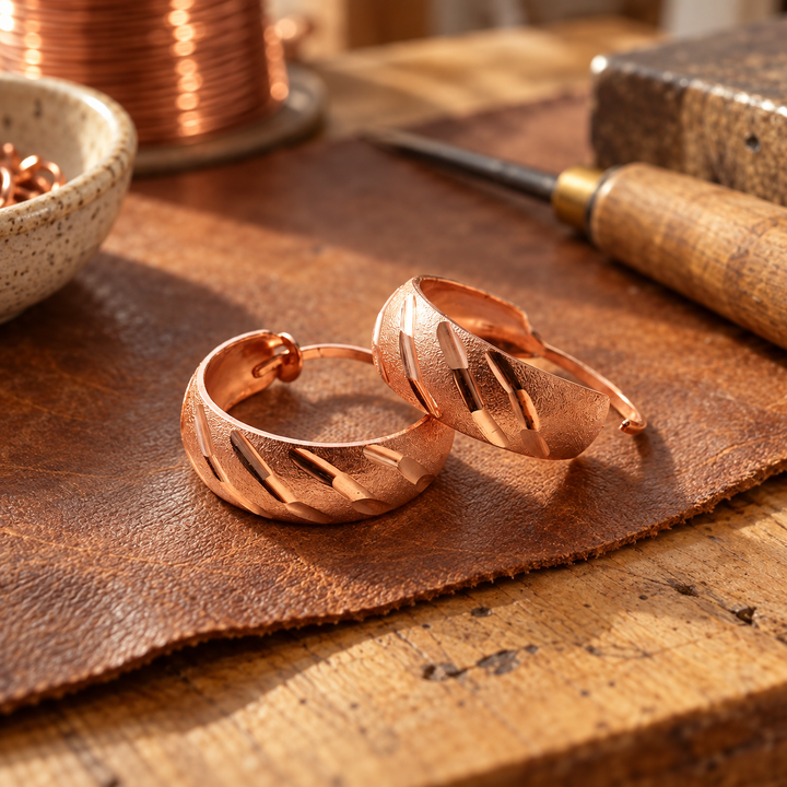 Patricia's Slash Copper Earrings
