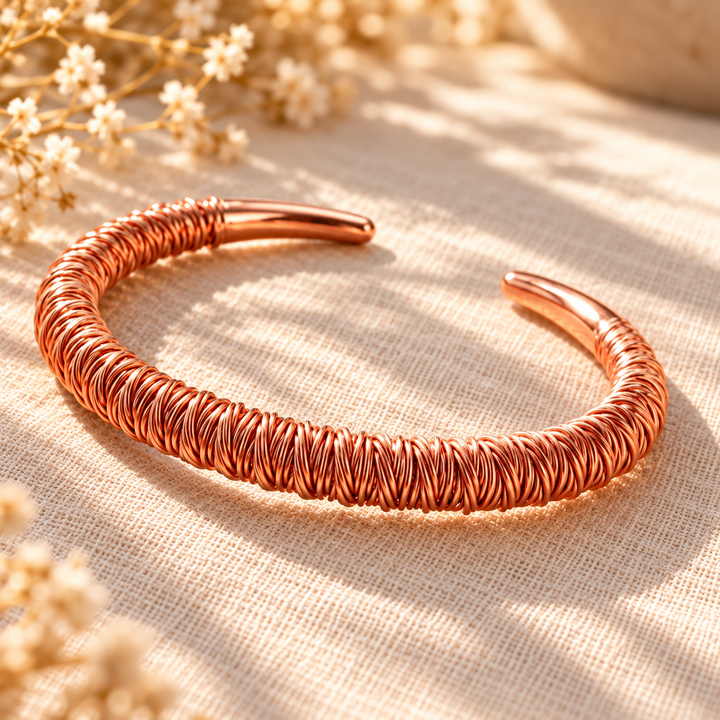 Patricia's Thatch Copper Bracelet