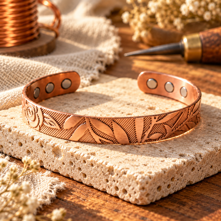 Patricia's Fern Copper Bracelet