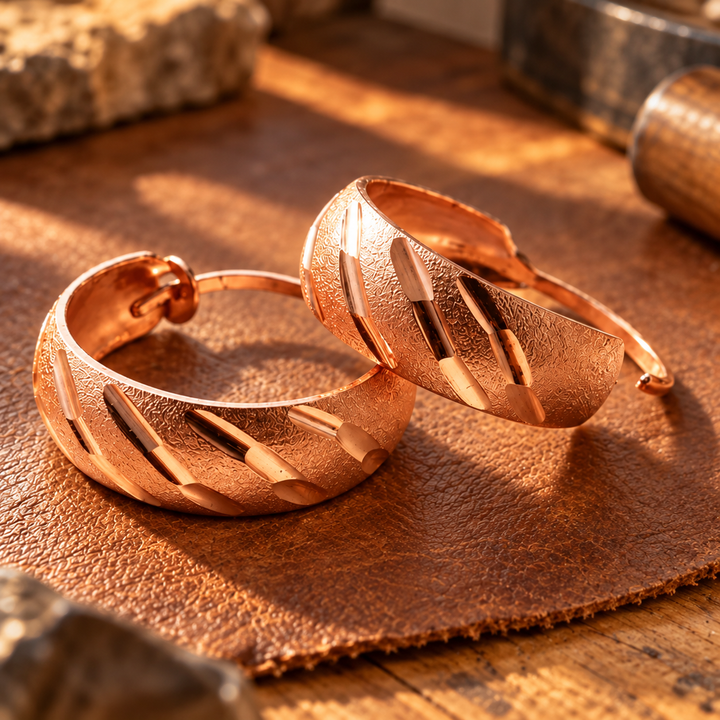 Patricia's Slash Copper Earrings