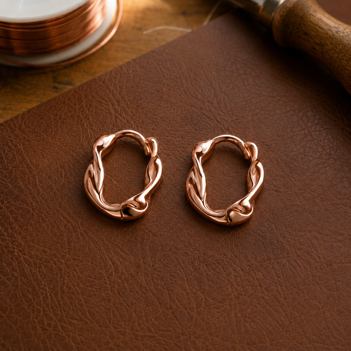 Patricia's Swirl Copper Earrings