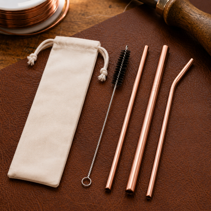 Patricia's Copper Straw Set