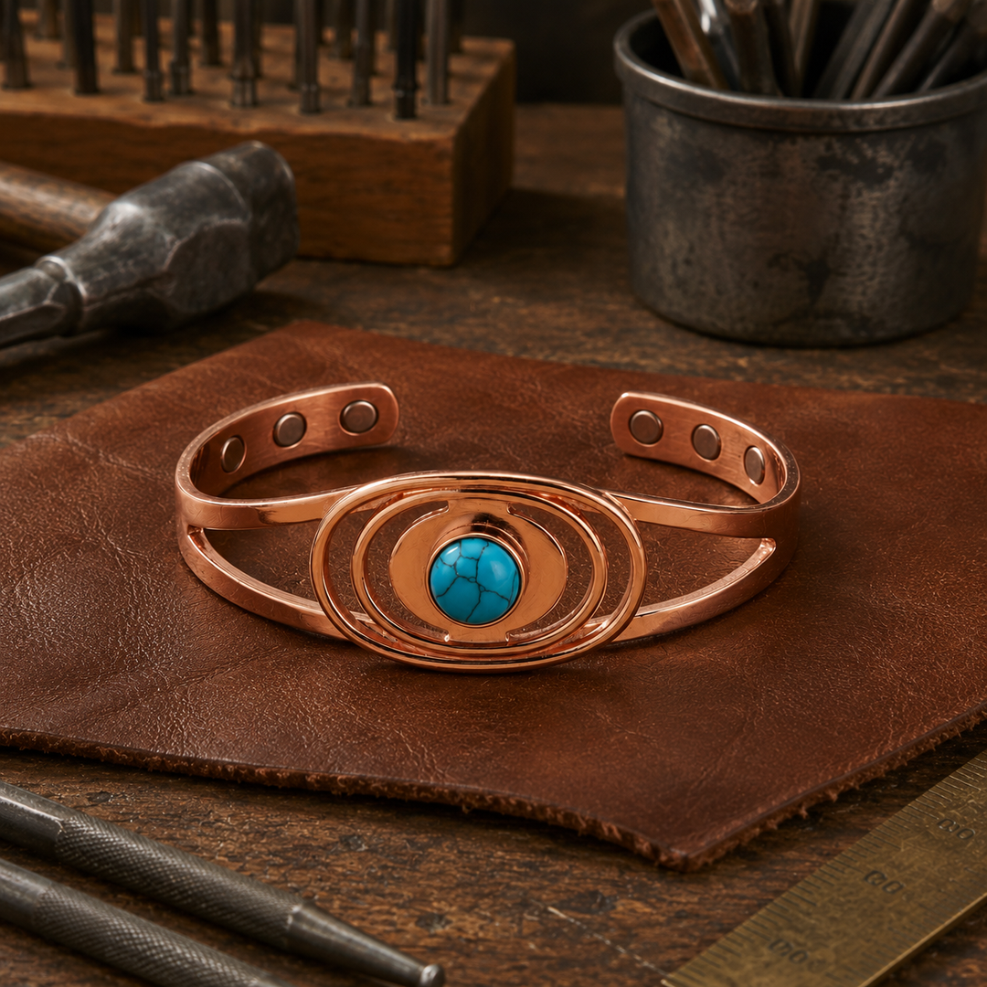 Patricia's Sedge Copper Bracelet.