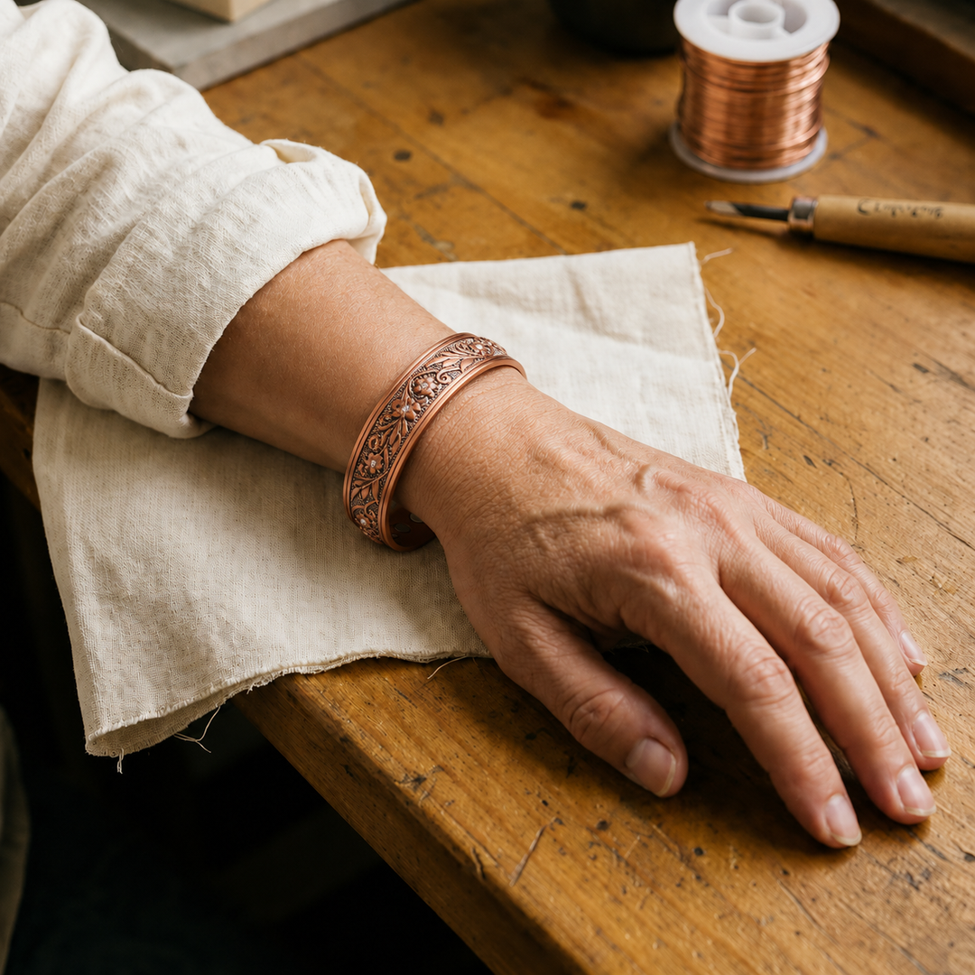 Patricia's Sprig Copper Bracelet