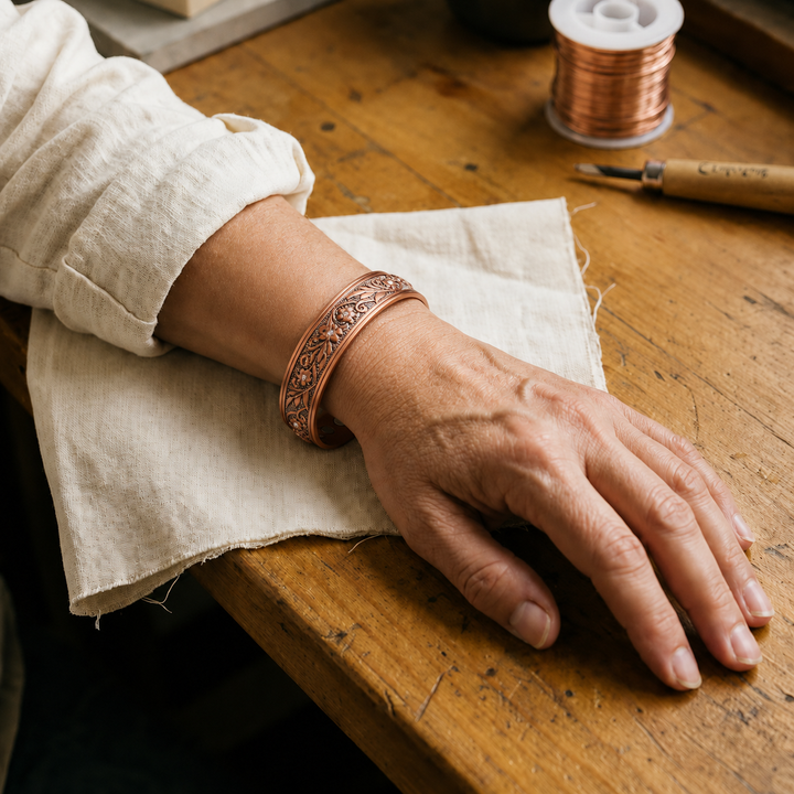 Patricia's Sprig Copper Bracelet