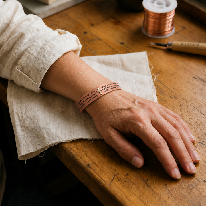 Patricia's Creed Copper Bracelet