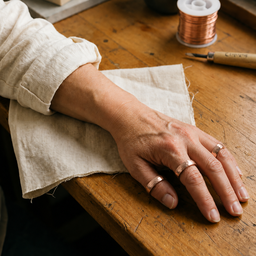 Patricia's Dint Copper Ring