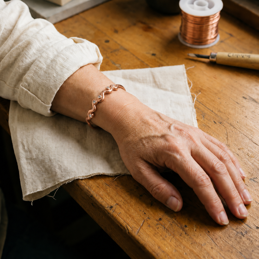 Patricia's Ripple Copper Bracelet