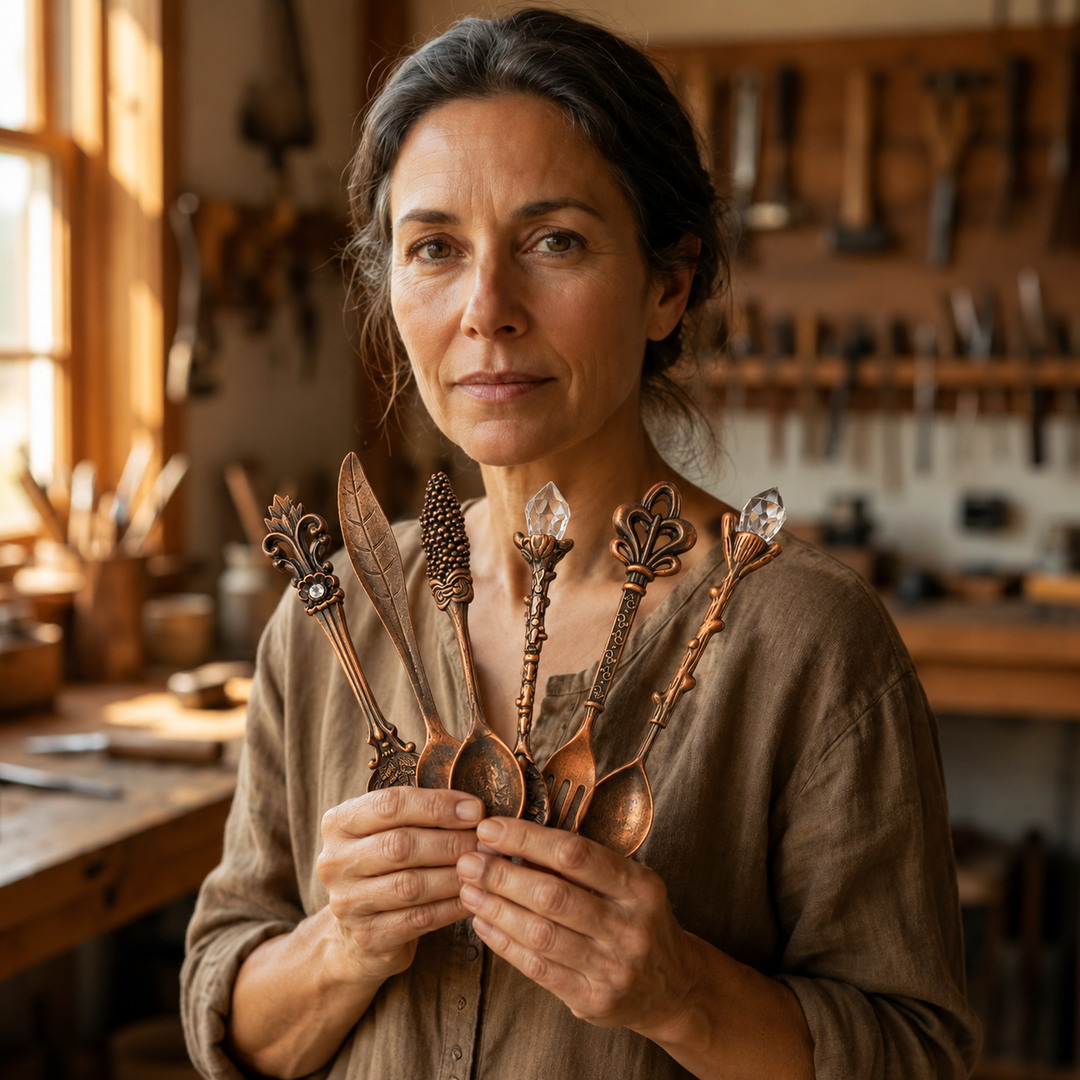 Patricia's Copper Cutlery Set