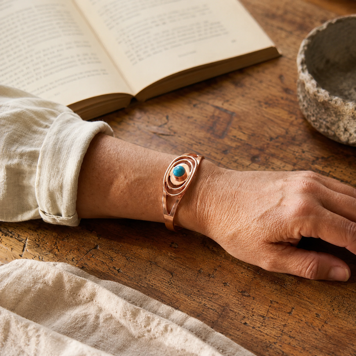 Patricia's Sedge Copper Bracelet.