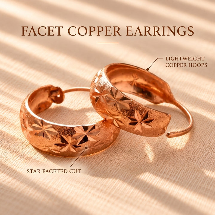 Patricia's Facet Copper Earrings