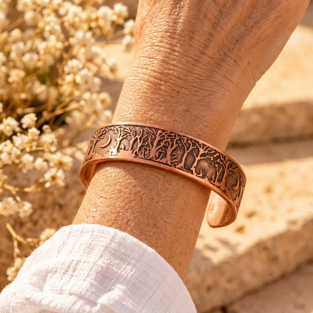 Patricia's Woodland Copper Bracelet
