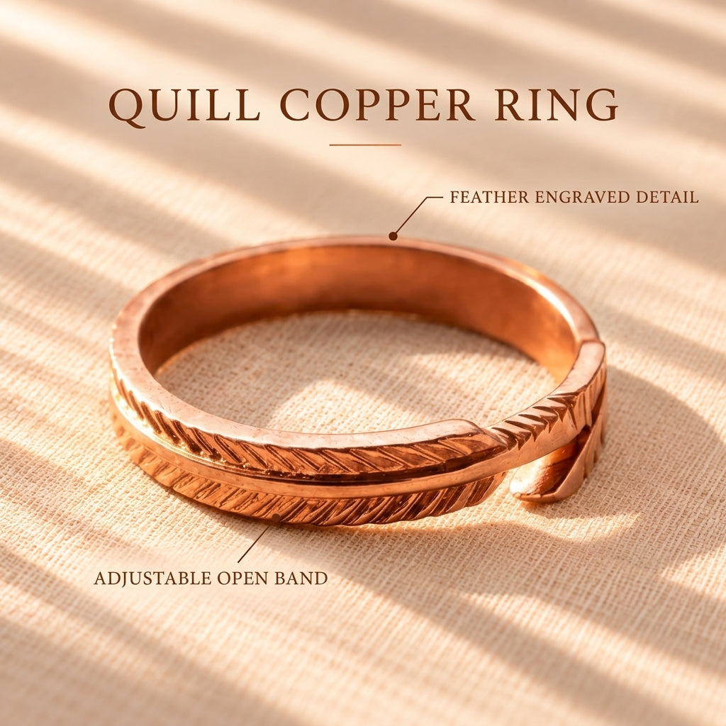 Patricia's Quill Copper Ring