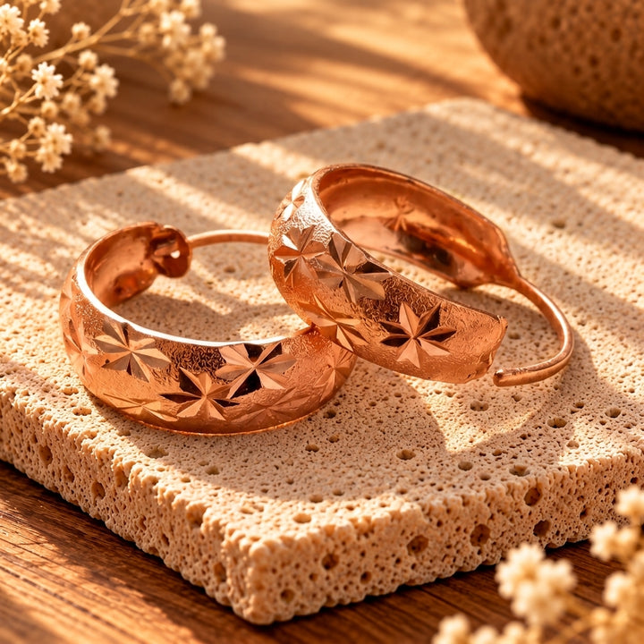 Patricia's Facet Copper Earrings