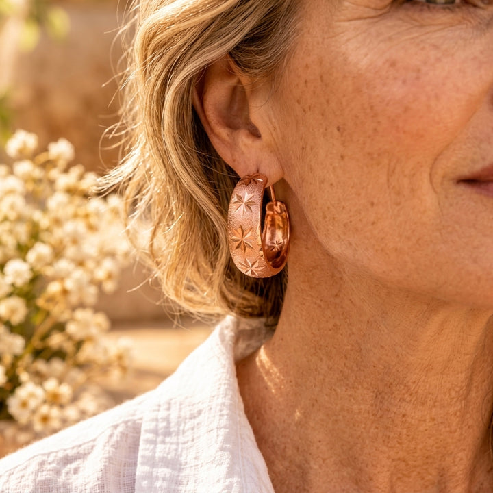 Patricia's Facet Copper Earrings