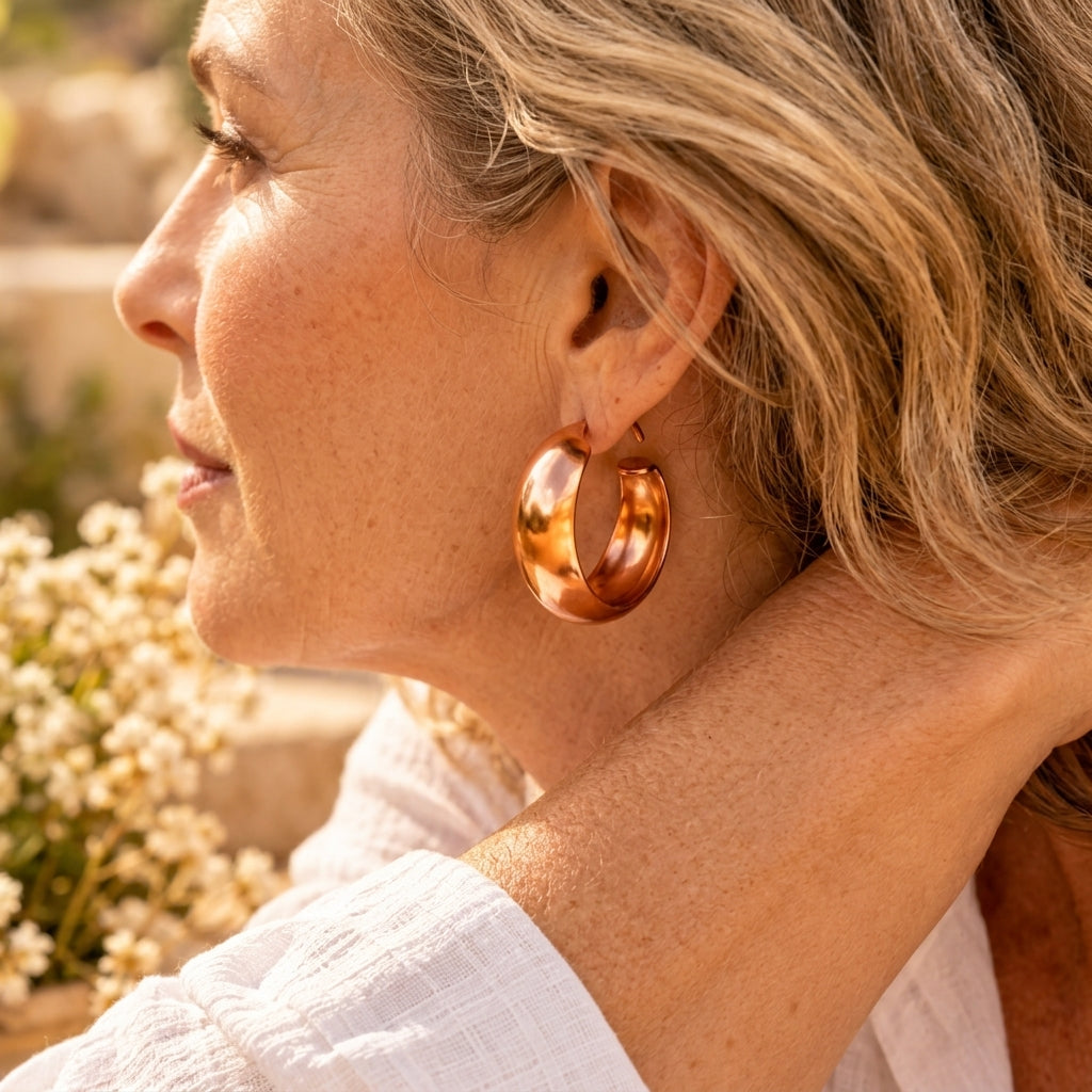 Patricia's Bulge Copper Earrings