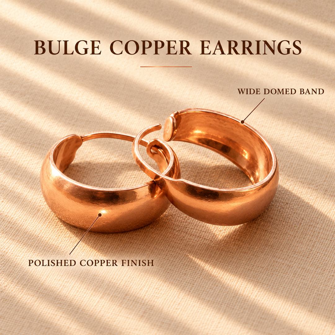 Patricia's Bulge Copper Earrings