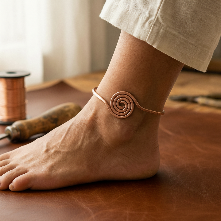 Patricia's Coil Copper Anklet