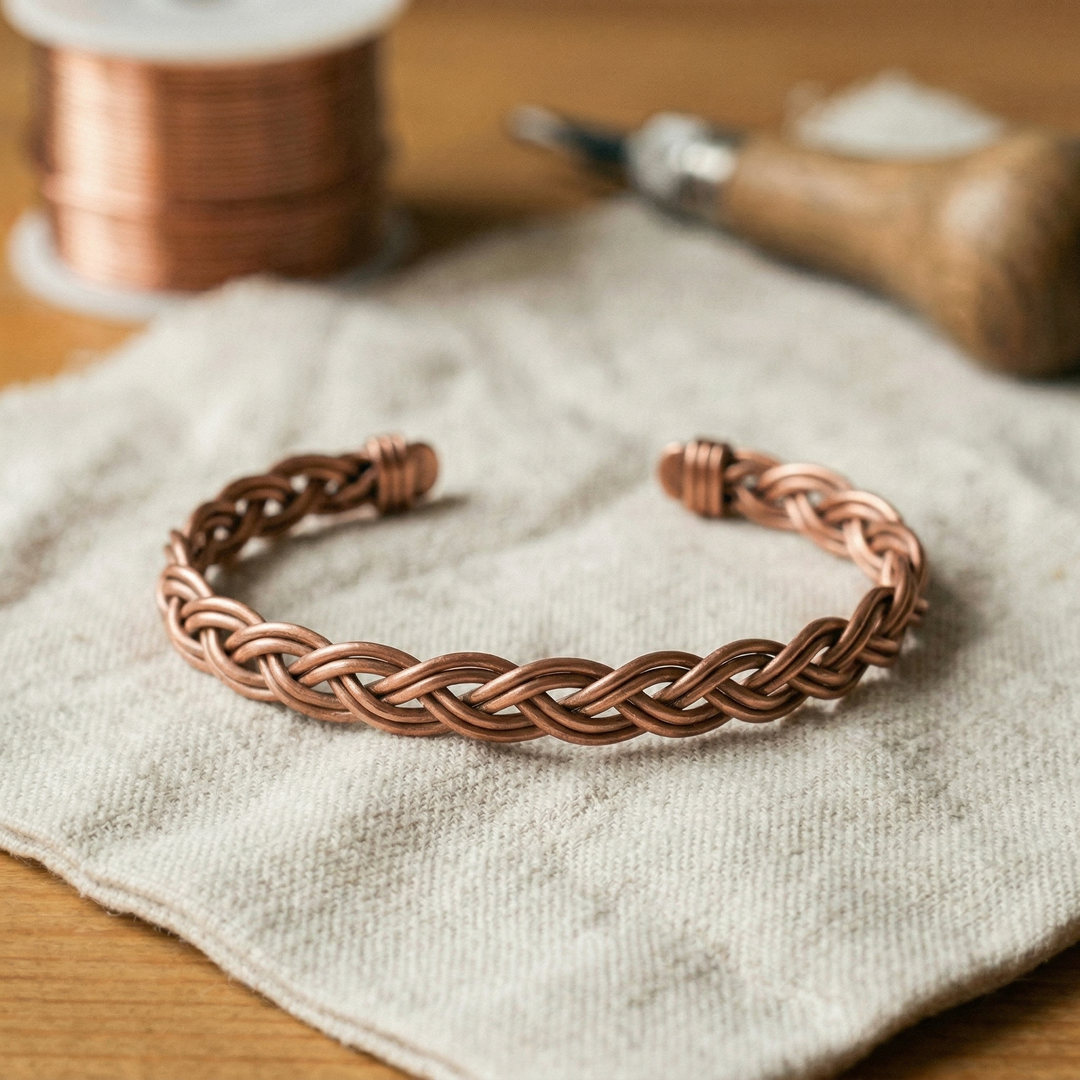 Patricia's Reed Copper Anklet