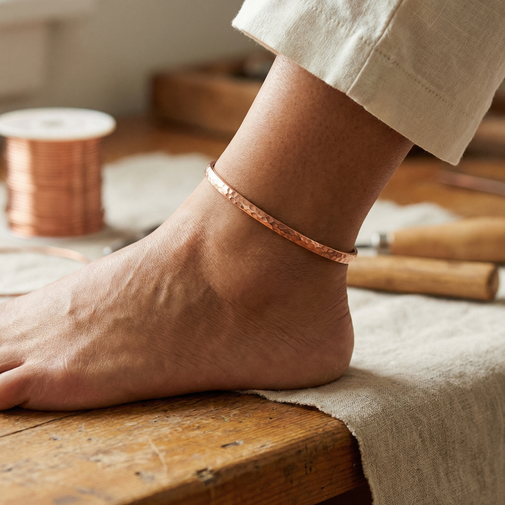 Patricia's Sand Copper Anklet