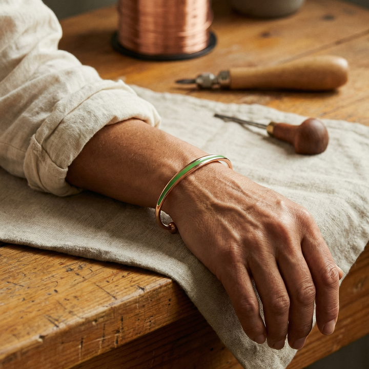 Patricia's Jade Copper Bracelet
