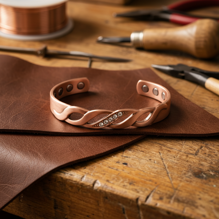 Patricia's Seam Copper Bracelet