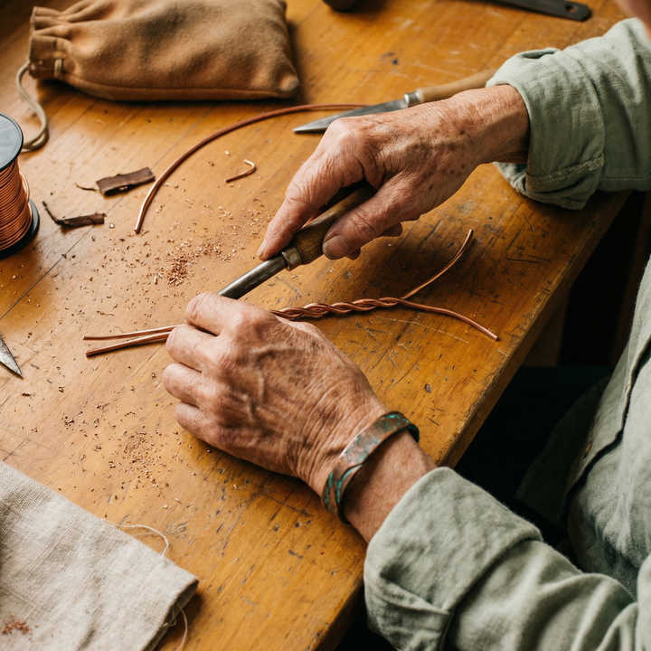 Patricia's Seam Copper Bracelet