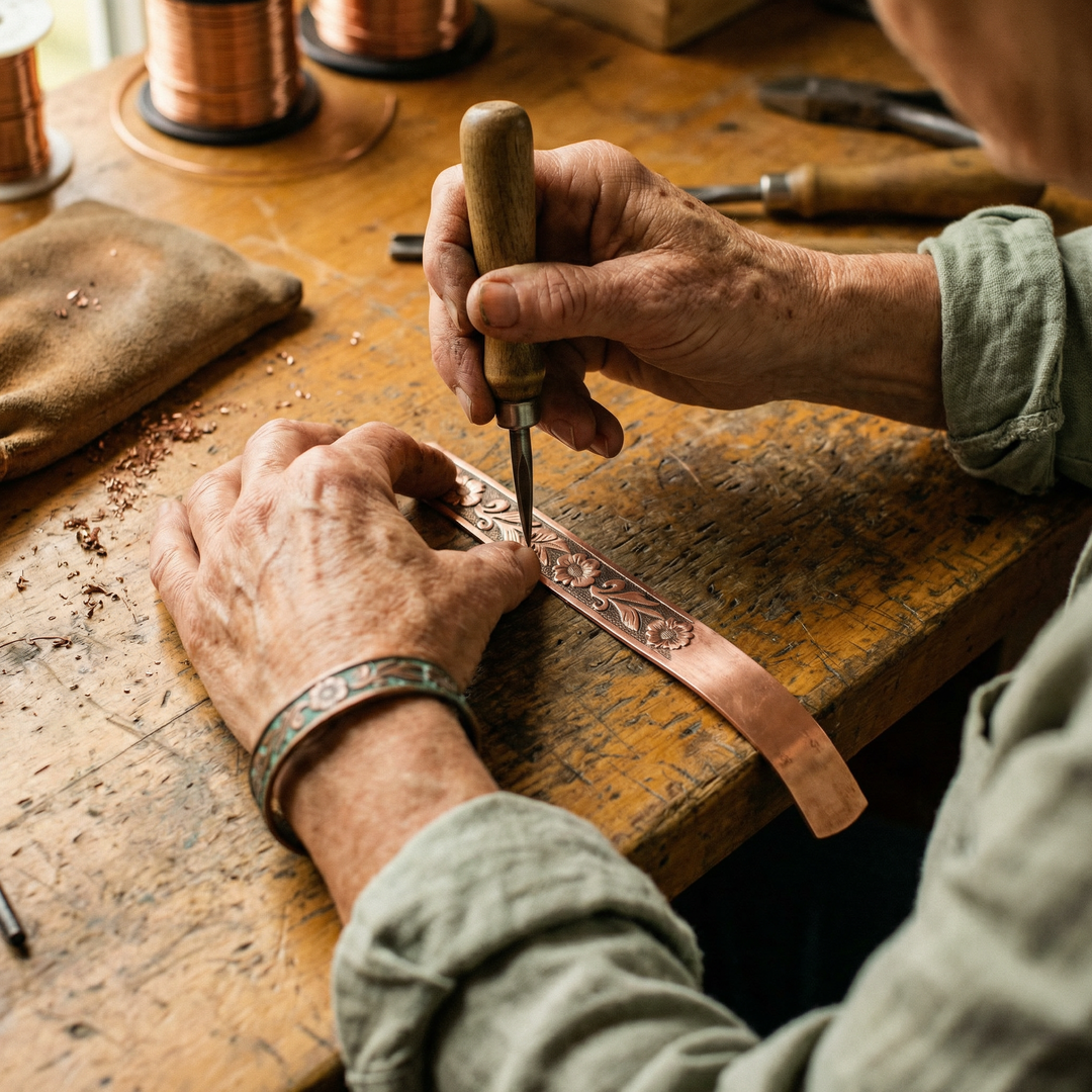 Patricia's Vine Copper Bracelet