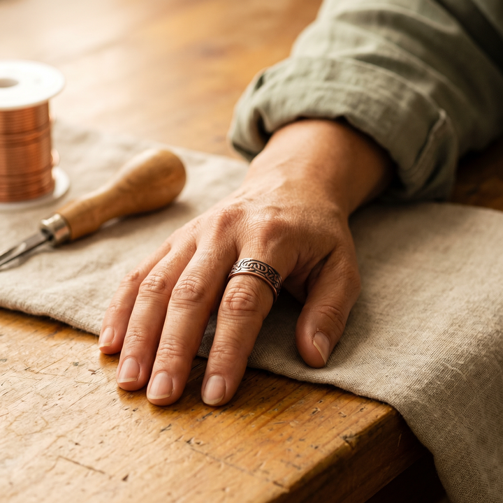 Patricia's Burr Copper Ring