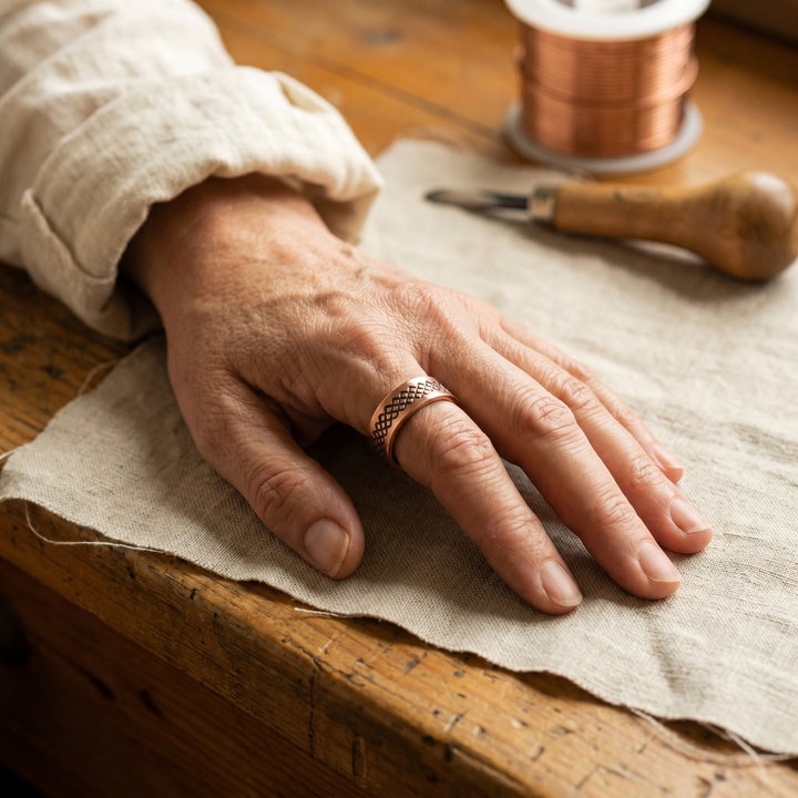 Patricia's Grid Copper Ring