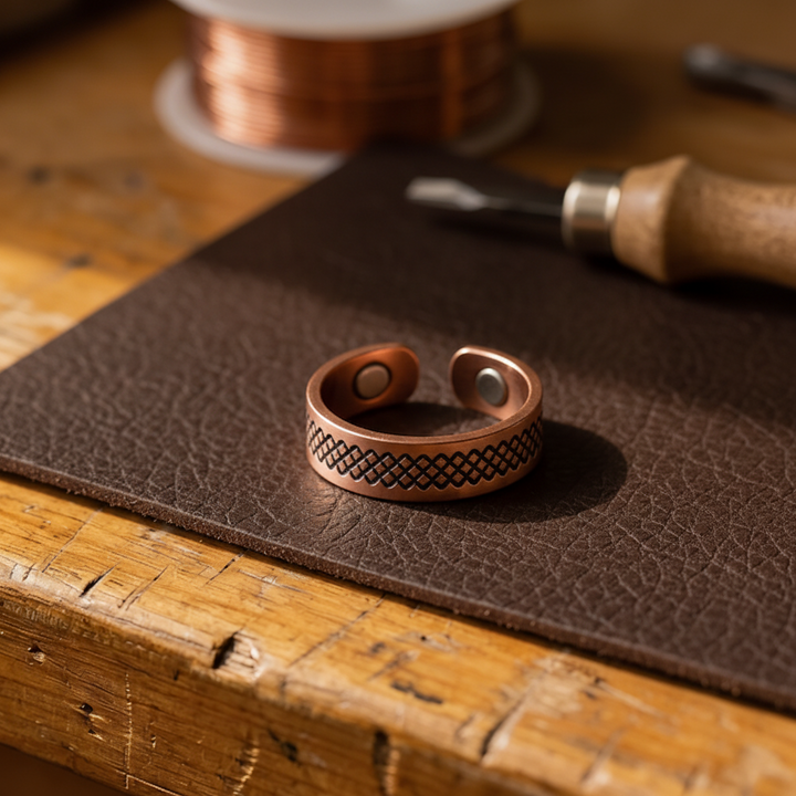 Patricia's Grid Copper Ring