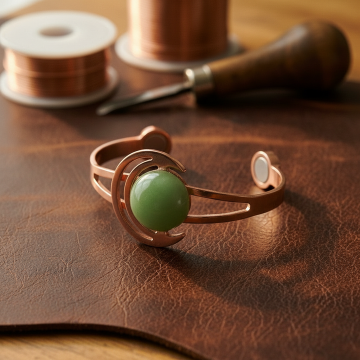 Patricia's Sphere Green Copper Bracelet