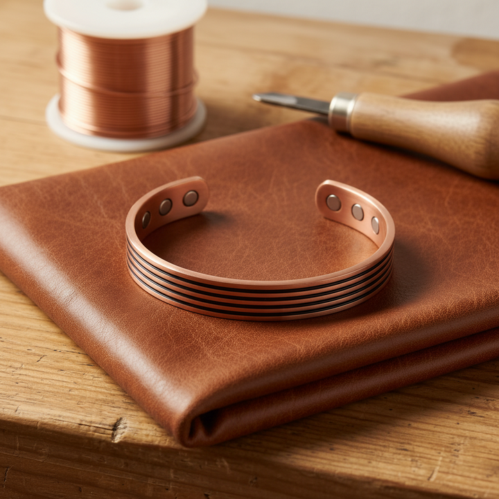 Patricia's Sage Copper Bracelet