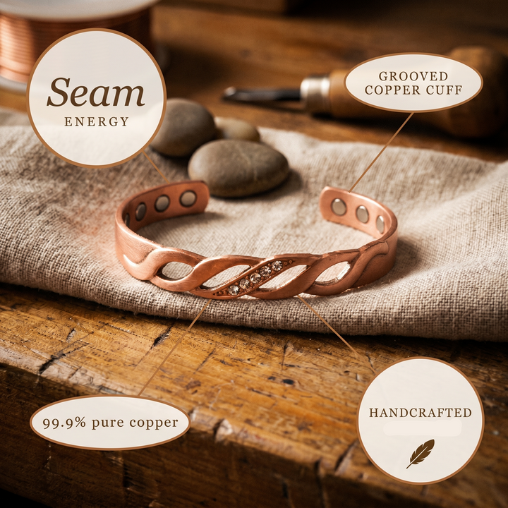 Patricia's Seam Copper Bracelet