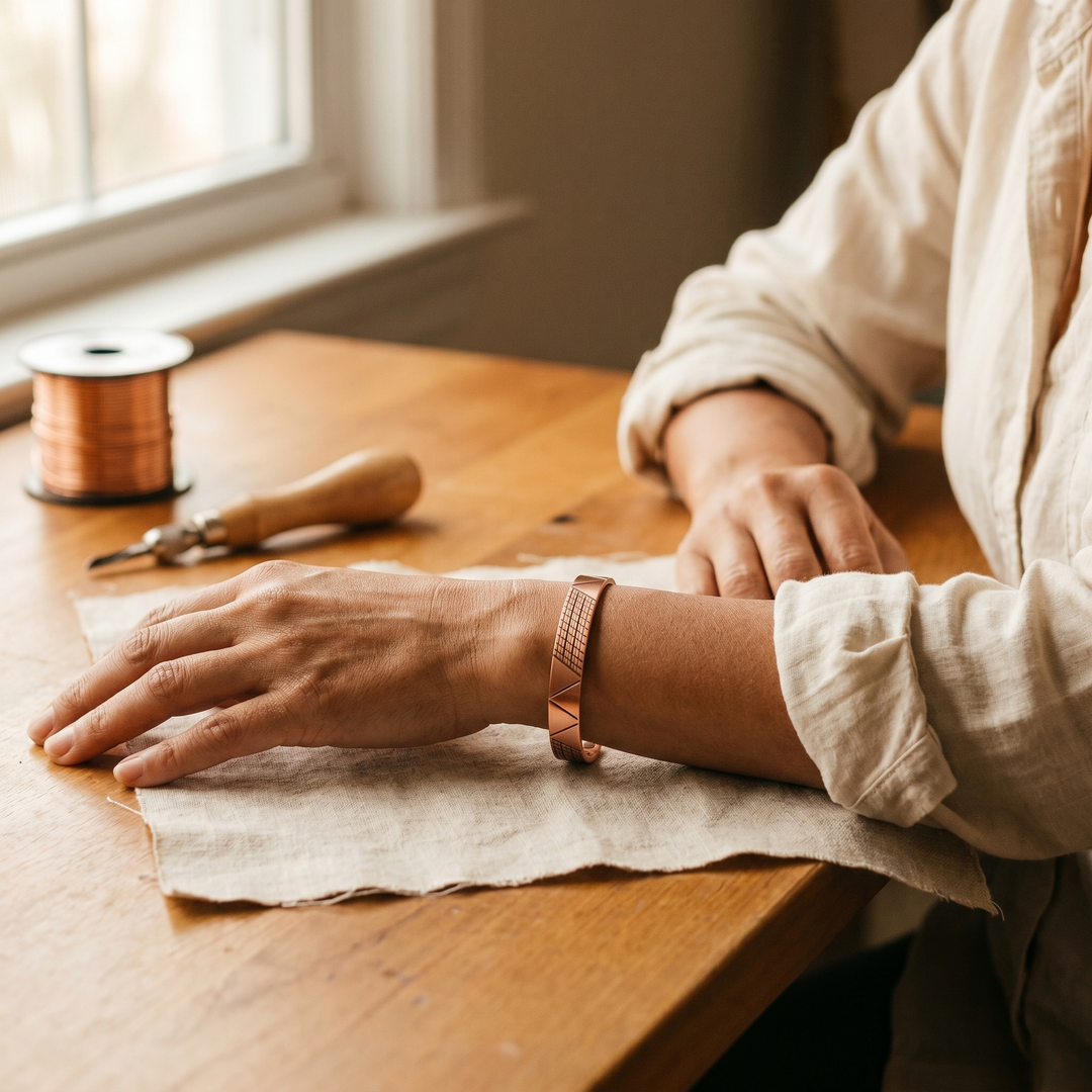 Patricia's Crest Copper Bracelet