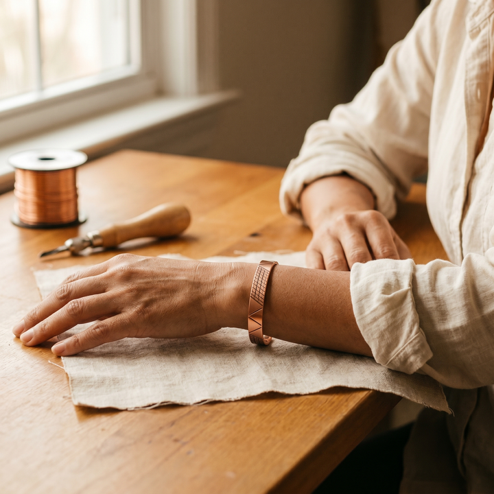 Patricia's Crest Copper Bracelet