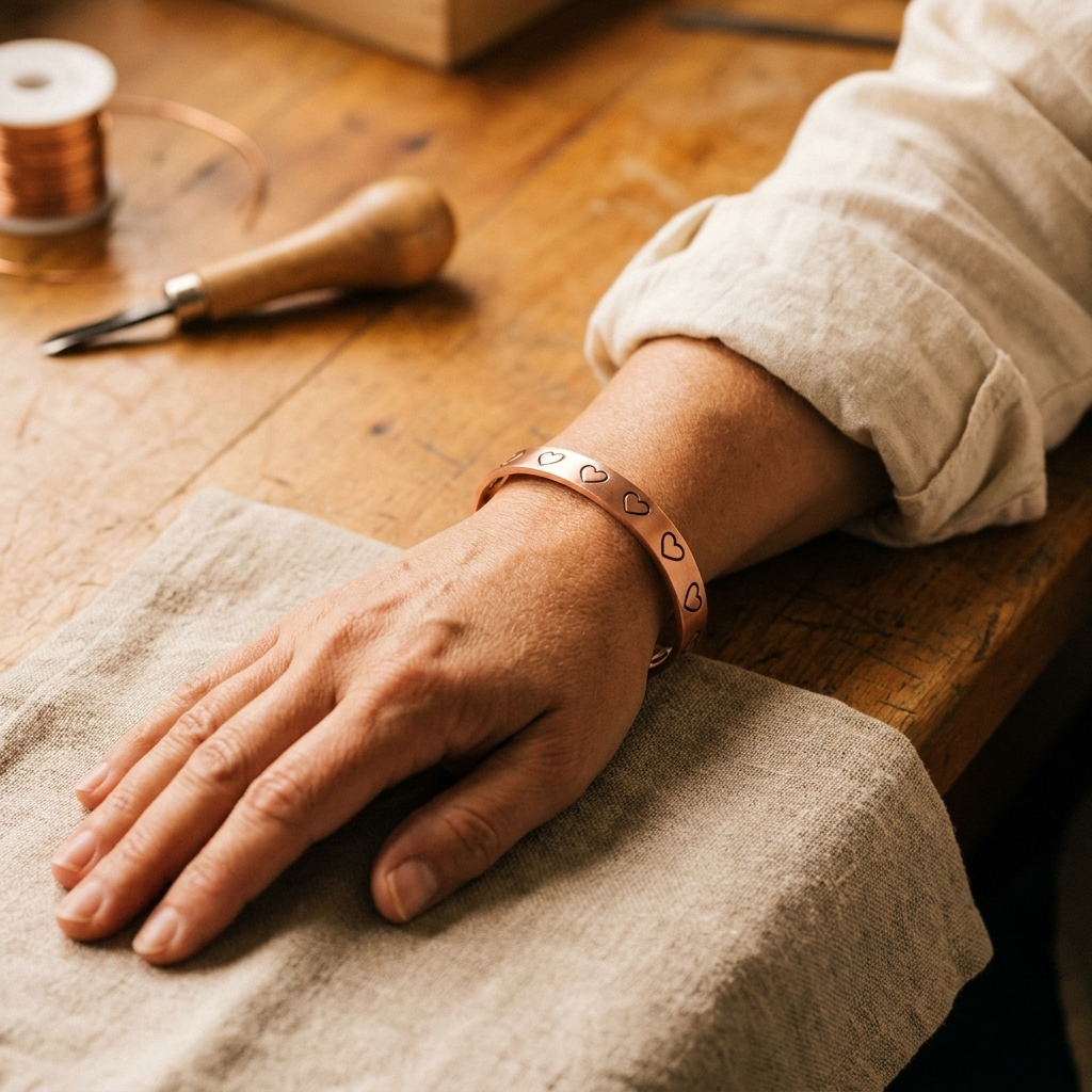 Patricia's Hearth Copper Bracelet