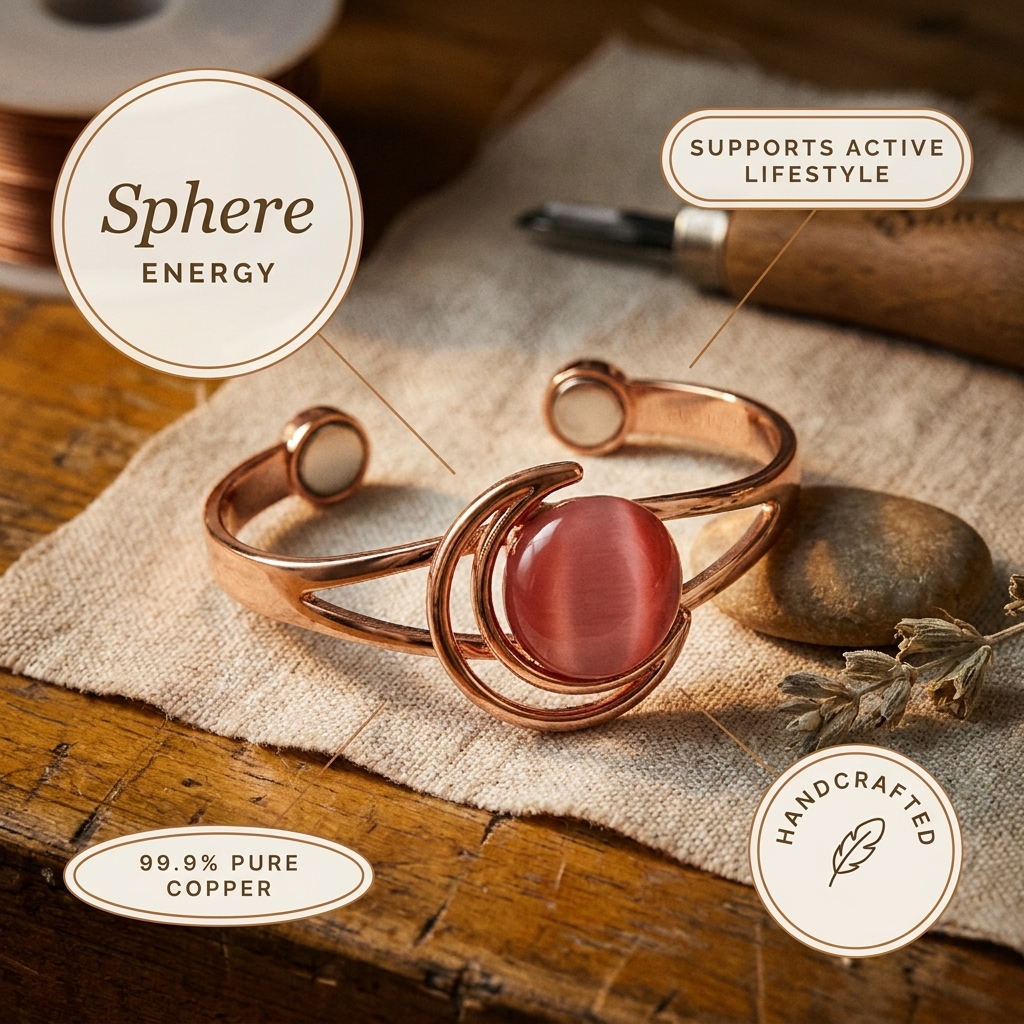Patricia's Sphere Pink Copper Bracelet