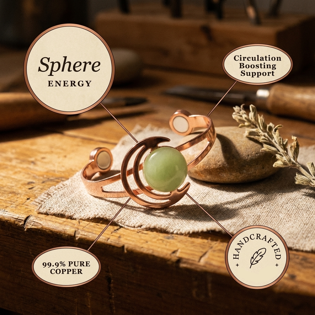 Patricia's Sphere Green Copper Bracelet