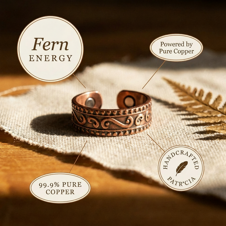 Patricia's Fern Copper Ring