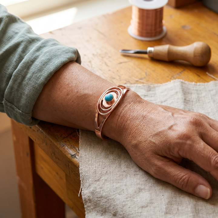 Patricia's Sedge Copper Bracelet