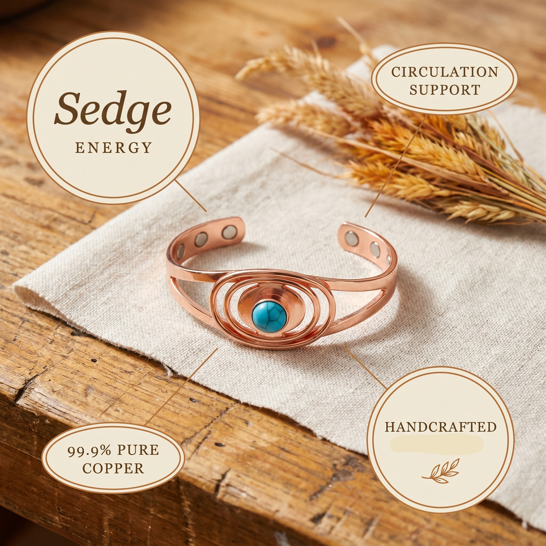 Patricia's Sedge Copper Bracelet
